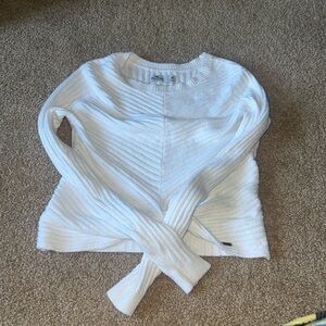 Hollister White Crop Sweater